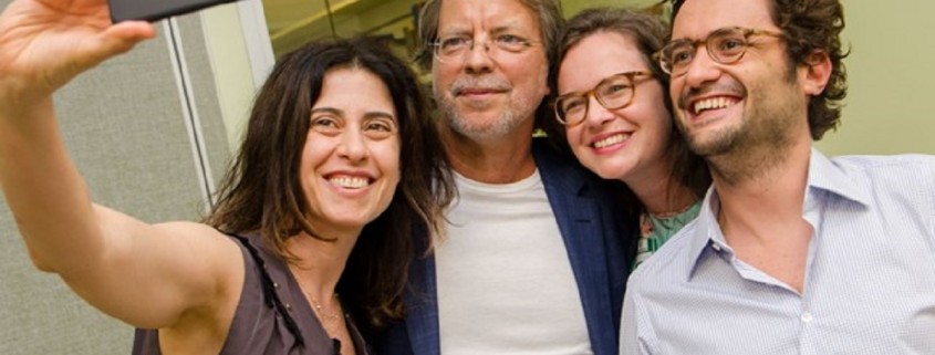 Bem na foto: Fernanda Torres, Mia Couto, a editora da Companhia das Letras Julia Bussius e o publisher Otávio Marques da Costa / Foto: Carol Machado